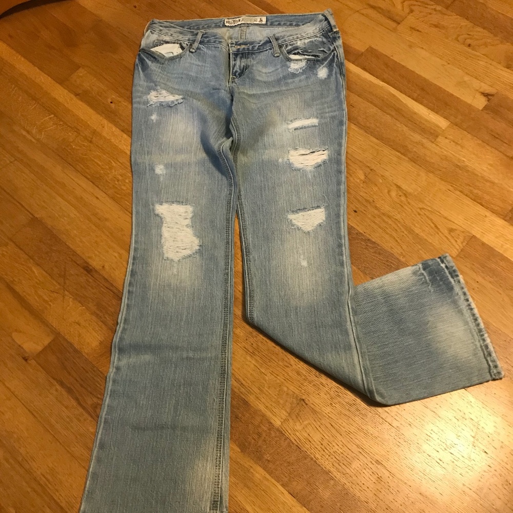 Hollister Boot Cut Distressed Medium Wash